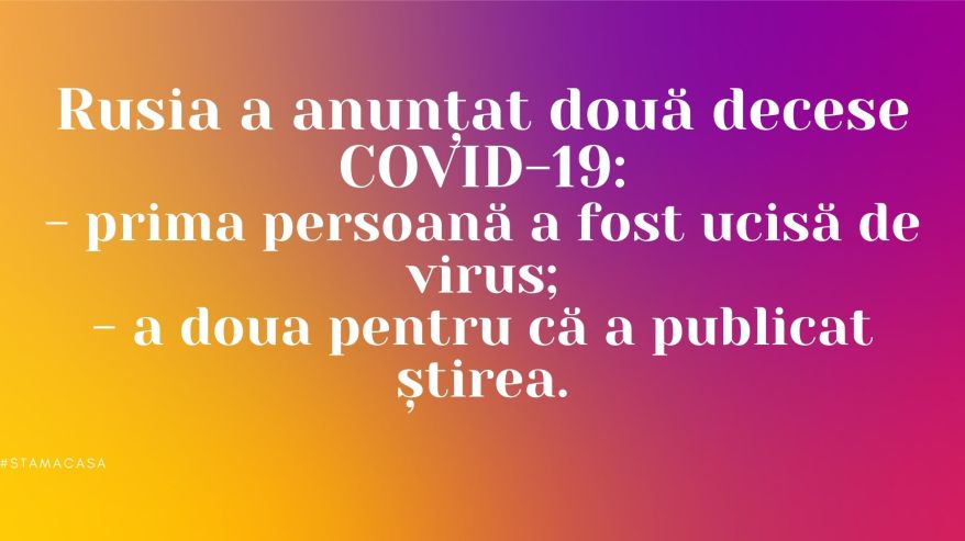rusia a anuntat deces coronavirus