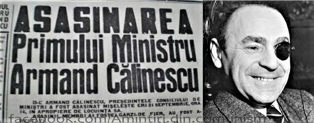 Armand Călinescu, fost prim-ministru al României, fotografiat înainte de asasinarea sa în 1939, orchestrată de un comando legionar ca act de răzbunare politică