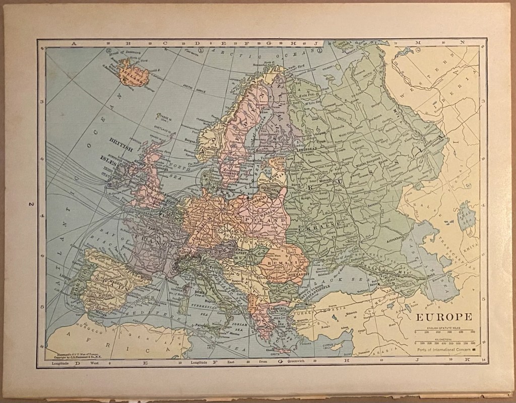 Hartă istorică a Europei de Est după 1918, evidențiind schimbările teritoriale, inclusiv integrarea Bucovinei în România